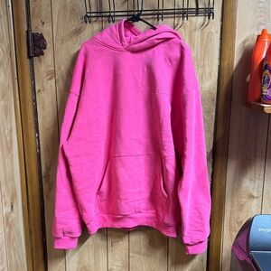 Pink Pullover Hoodie Sweatshirt - Casual Everyday Comfort